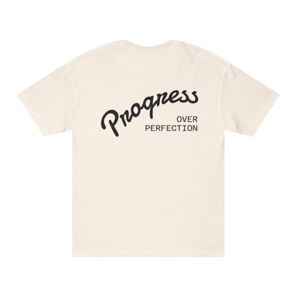 Motivational Unisex Classic Tee - Progress Over Perfection