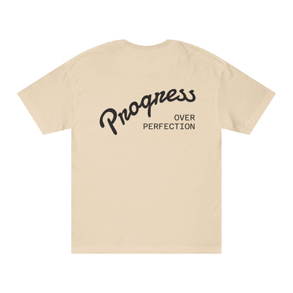 Motivational Unisex Classic Tee - Progress Over Perfection
